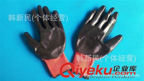 其他手部防護 鴻源勞保 廠家直銷 十三針尼龍丁晴彩紗手套 勞保手套原始圖片3