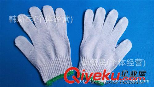 其他手部防護(hù) A級燈照棉手套450g綠邊棉紗手套結(jié)實(shí)耐磨出口勞保手套防護(hù)手套原始圖片2