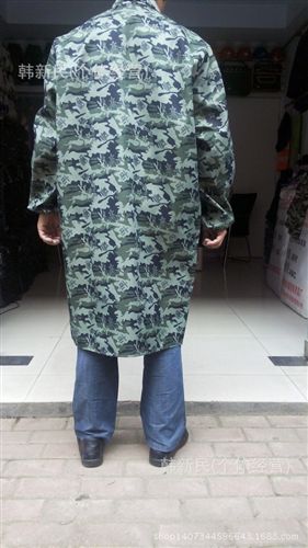 制服、工作服 秋冬長外套迷彩大褂制服呢倉庫理貨工作服搬運工耐臟耐磨藍大褂
