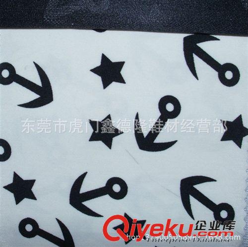 雪紡類 GB615夏季時(shí)尚爆款高檔透雪紡印錨圓點(diǎn)復(fù)合面料裙子襯衫服裝面料原始圖片3