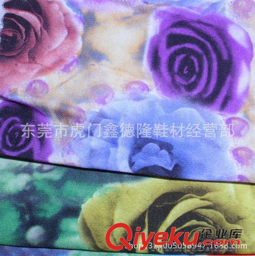 色丁(沙丁，貢緞）印花類(lèi) GB4022gd時(shí)尚色丁布印花面料 夏秋季裙布料服裝面料原始圖片2