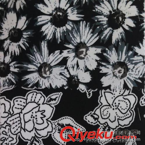 斜紋類 MB4424現(xiàn)貨供應(yīng) 印太陽花彈力斜紋布