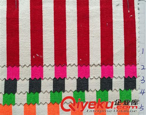 印花布 現(xiàn)貨供應(yīng) 帆布 帆布印花 帆布印條紋 條紋布 條子布 棉布條紋原始圖片2