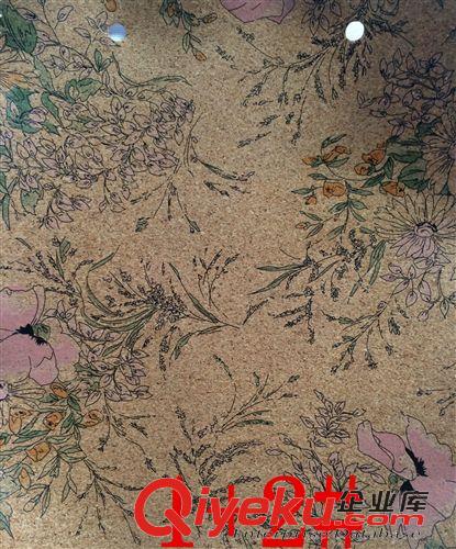 tr材料，軟木布 現貨供應 自然特色軟木 軟木印花布 印花朵 印花布 tr材料原始圖片2