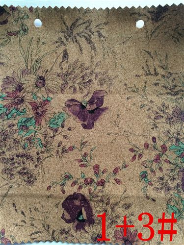 tr材料，軟木布 現貨供應 自然特色軟木 軟木印花布 印花朵 印花布 tr材料原始圖片3