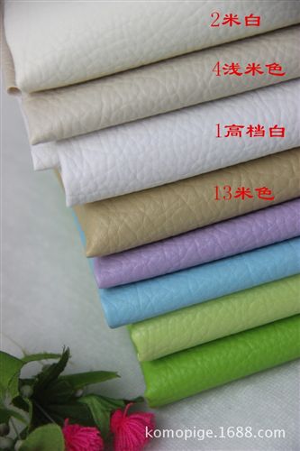 荔枝紋路 皮革廠家直銷柔軟半PU大荔枝人造革 箱包沙發(fā)汽車裝飾皮料原始圖片2