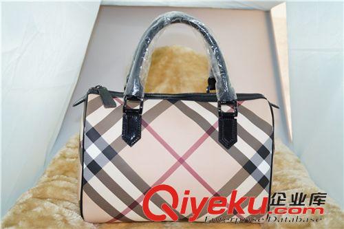 女包 B家女包 手提包 保齡球包 原單格子PVC料原始圖片2