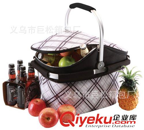 其他箱 廠家直銷折疊購物籃，家用籃子，單色購物籃 保溫野餐籃 冰包原始圖片2