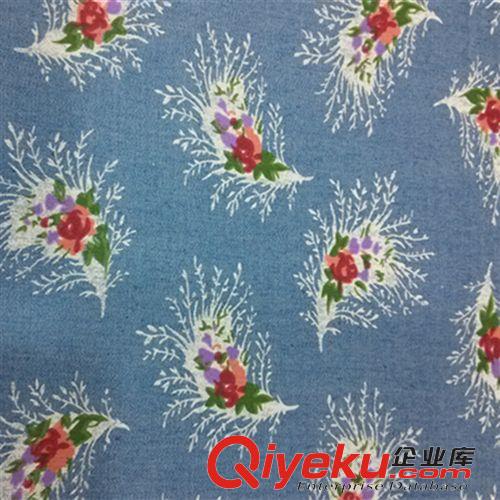 彩拔牛仔 現(xiàn)貨供應(yīng)全棉牛仔布 印花牛仔面料 牛仔連衣裙面料