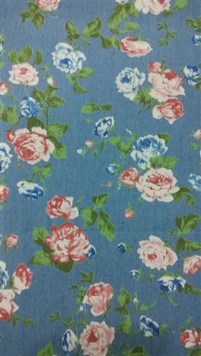 彩拔牛仔 供應(yīng)2015薄款印花牛仔布 春夏女裝面料 童裝面料原始圖片3