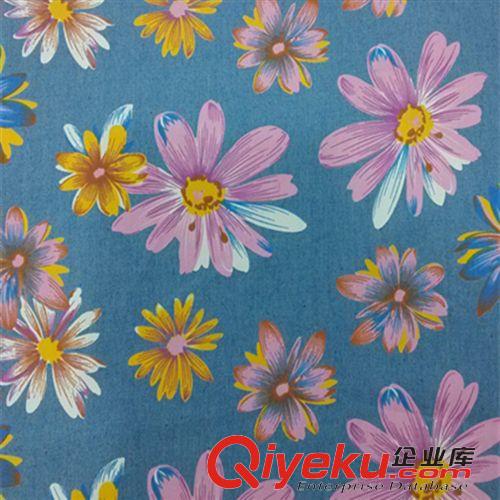 彩拔牛仔 供應2015春夏款全棉牛仔彩拔印花布 牛仔面料 童裝連衣裙面料原始圖片2
