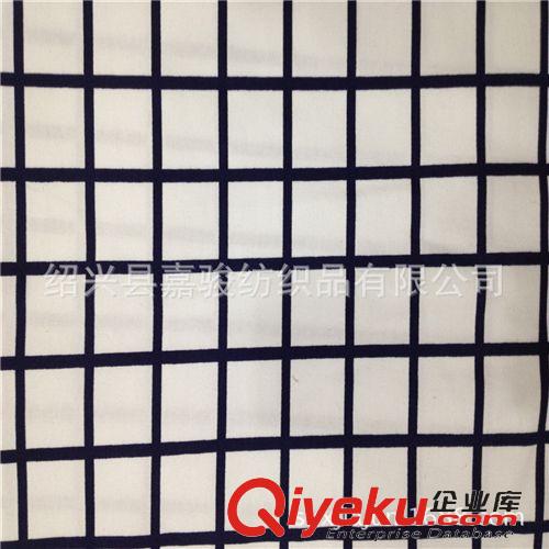 秋冬款面料 柯橋面料供應全棉彈力格子布 幾何圖形面料 厚款面料原始圖片3