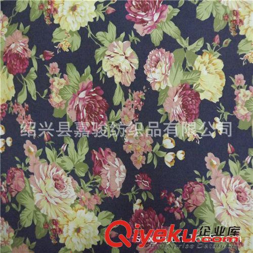  彈力仿牛仔印花布  現貨供應滌棉彈力活性印花褲料 仿牛仔布原始圖片3