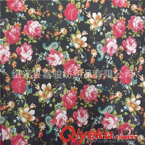  彈力仿牛仔印花布  現貨供應彈力活性印花牛仔面料 150D仿牛仔布