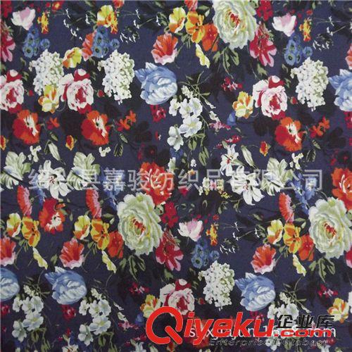  彈力仿牛仔印花布  現貨供應彈力活性印花牛仔面料 150D仿牛仔布