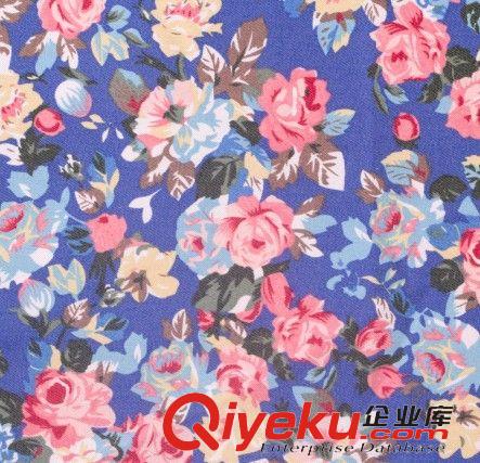  彈力仿牛仔印花布  現(xiàn)貨供應(yīng)滌棉彈力仿牛仔印花布 彈力褲面料原始圖片2