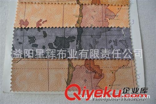 人造革/PVC皮革/PU皮革/金蔥格利特系列 PVC地圖紋印花皮革 P109原始圖片3