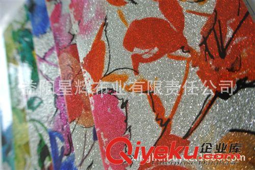 人造革/PVC皮革/PU皮革/金蔥格利特系列 格利特光膠PU印花人造革，箱包手袋用料  P106原始圖片3