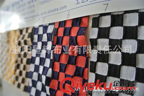 針織面料 1CM*1CM方格針織提花雙色格子提花針織布, 女裝帽子童裝 B204原始圖片3
