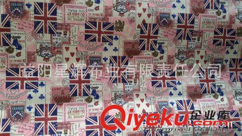 全棉帆布系列 10安純棉英文字母國旗帆布印花布，帽子鞋材箱包手袋用布 FY113原始圖片2