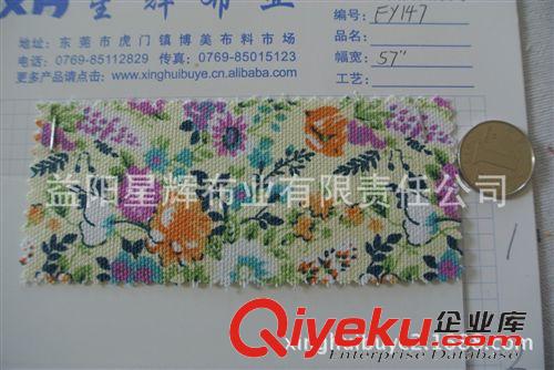 全棉帆布系列 印花帆布田園風(fēng)小碎花帆布印花，鞋材箱包手袋用布 FY147原始圖片3