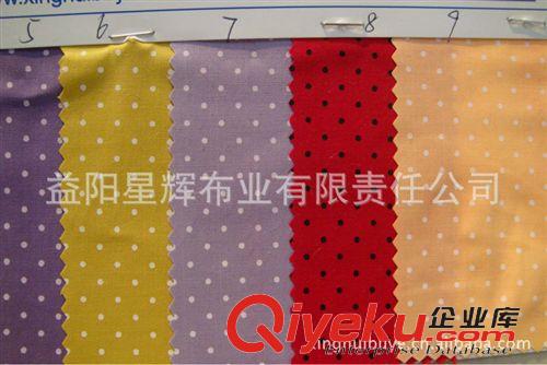 棉布染色／印花/扎染類 彈力圓點(diǎn)印花棉布服裝面料  Y025原始圖片2