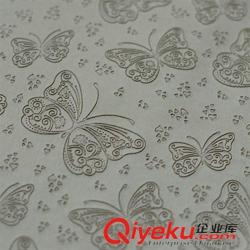 精品花紋冊(cè) 廠家低價(jià)直銷供應(yīng)蝴蝶花型花紋半PU皮革，PVC皮革，裝飾革原始圖片2