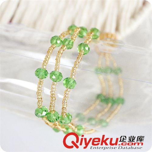 手鏈  純手工水晶編織手鏈批發(fā) 地攤 夜市 集市 展銷會熱賣【翡翠藤蔓】原始圖片2
