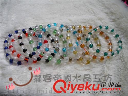 手鏈  水晶手鏈批發(fā) DIY手鏈 地攤熱賣廠家直銷批發(fā)基地 磨砂水晶手鏈】原始圖片3
