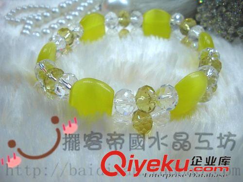 手鏈  廠家直銷(xiāo)地?cái)傌浽礋豳u(mài)水晶手鏈批發(fā) 串珠DIY水晶鑲嵌【貓眼石手鏈原始圖片3