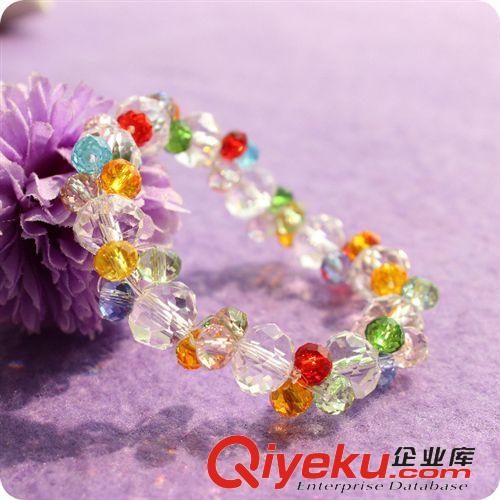 手鏈  水晶手串/手鏈 彈力線扁珠手工DIY 熱銷貨源【三圈香檳珠】手鏈