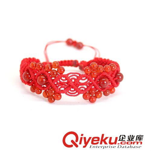 手鏈  tr瑪瑙手鏈 手工編織紅繩辟邪 石榴石【轉(zhuǎn)運(yùn)手排。四季平安】原始圖片2