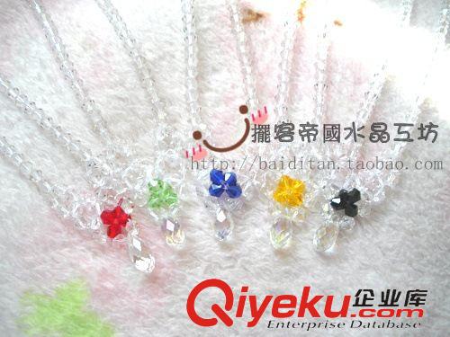編織項(xiàng)鏈 毛衣鏈 水晶項(xiàng)鏈批發(fā) 純手工DIY小飾品熱賣 地?cái)偀徜N廠家貨源 十字花項(xiàng)鏈原始圖片3