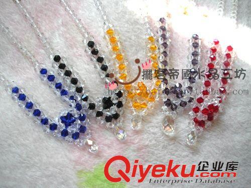 編織項(xiàng)鏈 毛衣鏈 純手工編織項(xiàng)鏈 毛衣鏈 秋冬新款水晶項(xiàng)鏈 tj【點(diǎn)點(diǎn)十字花】原始圖片2