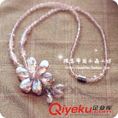 編織項鏈 毛衣鏈 奧地利水晶項鏈 串珠工藝品批發(fā) 毛衣鏈超熱賣4MM車輪珠寶石項鏈