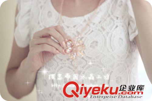 編織項(xiàng)鏈 毛衣鏈 韓版夸張長項(xiàng)鏈 秋冬新款水晶毛衣鏈 立體水晶花【富貴花毛衣鏈】原始圖片3