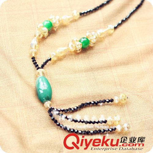編織項(xiàng)鏈 毛衣鏈 gd水晶短項(xiàng)鏈批發(fā) 夏日超熱銷 地?cái)偩返瓿绷髫洝靖毁F花短鏈】