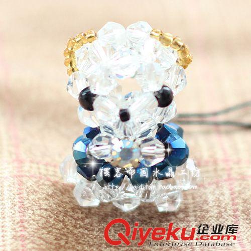 手機(jī)掛件 喜糖伴侶婚慶 水晶手機(jī)掛件批發(fā) 編織 12生肖水晶串珠【蘿卜兔】