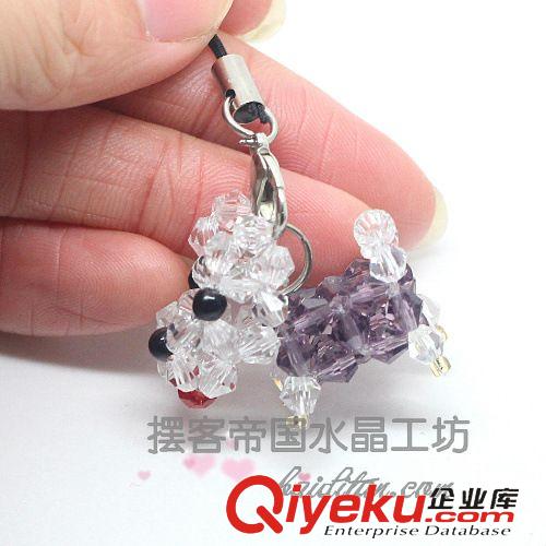 手機(jī)掛件 喜糖伴侶婚慶 水晶手機(jī)掛件批發(fā) 編織 12生肖水晶串珠【蘿卜兔】