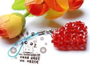 手機掛件 串珠小動物批發 水晶串珠DIY手工藝 手機/包包掛件【貴賓公主】