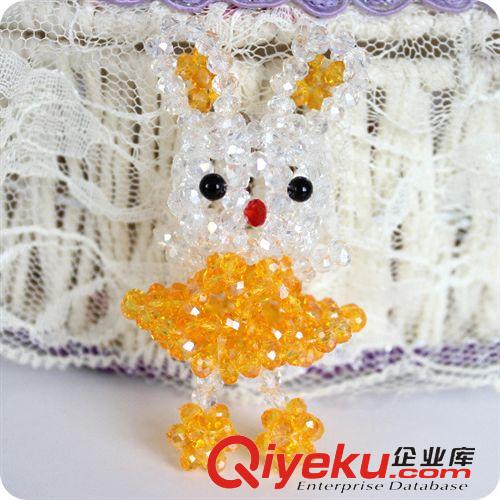 編織鑰匙扣掛件 包掛 水晶編織精品小熊包包掛件/銀色 金色 包扣鑰匙圈【鑰匙扣 狗扣】