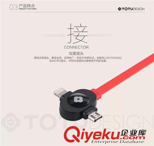 數(shù)據(jù)線 TOTU 新款iphone6二合一數(shù)據(jù)線 蘋果 安卓 三星小米充電線二合一原始圖片3