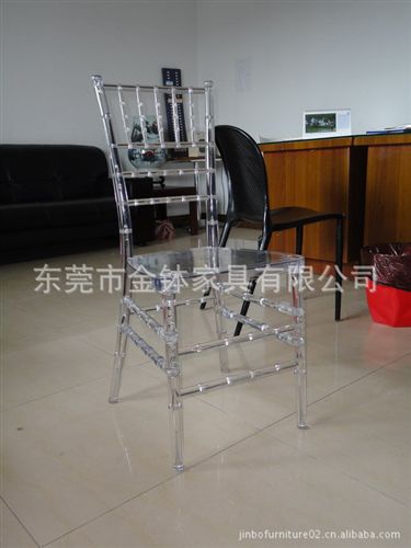 亞克力椅／透明椅／水晶椅 供應進口PC材料一次注塑成型的竹節椅,酒店宴會椅原始圖片2