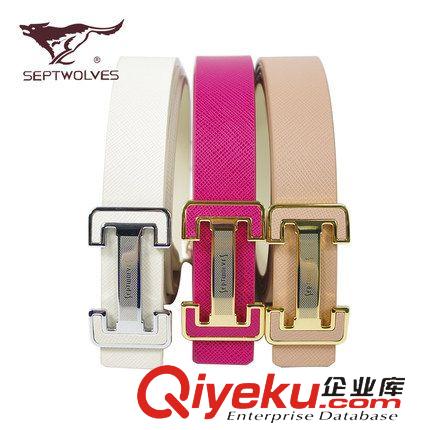女士皮帶 zp七匹狼女士皮帶 自動扣皮帶 女款zp 牛皮腰帶7A413193100