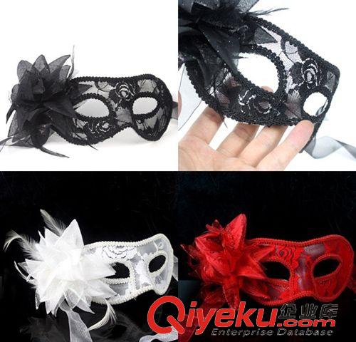 【化妝舞會(huì)面具】 萬(wàn)圣節(jié)面具女生駝毛帶花蕾絲派對(duì)wns化妝舞會(huì)半臉神秘公主面具原始圖片2