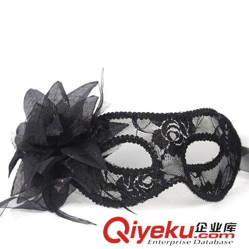 【化妝舞會(huì)面具】 萬(wàn)圣節(jié)面具女生駝毛帶花蕾絲派對(duì)wns化妝舞會(huì)半臉神秘公主面具原始圖片3