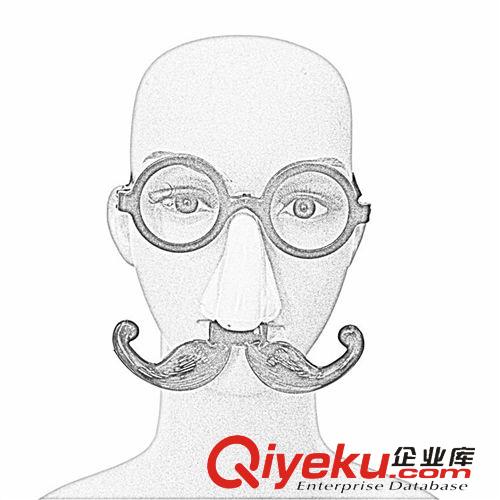 【舞會(huì)裝扮道具】 萬圣節(jié)裝扮小丑搞笑眼鏡胡子道具整人搞怪眼鏡假鼻子胡子原始圖片2