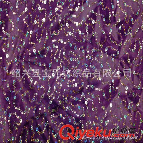 亮片珠片繡  供應(yīng)亮片繡花75D喬其紗面料原始圖片3