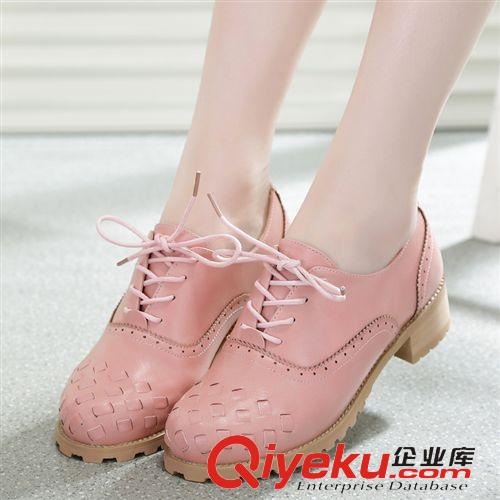 2015新品春款 2015春夏新款簡(jiǎn)約英倫甜美女鞋 系帶淑女鞋低幫防滑休閑單鞋 批發(fā)