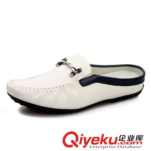 夏季拖鞋男女款式 夏季新款男士透氣zp半托休閑皮鞋時尚百搭包頭韓版潮流男鞋批發(fā)原始圖片2